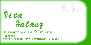 vita halasz business card